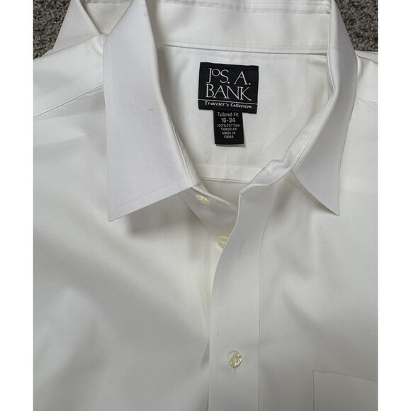 JoS. A Banks Traveler White Dress Shirt Mens 16-34 Tailored Fit  Lot of 6 - Picture 12 of 16